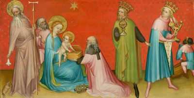 Aanbidding der Wijzen met Sint Antonius Abt door Franco Flemish Master
